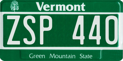 VT license plate ZSP440