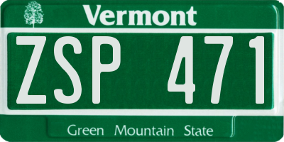 VT license plate ZSP471