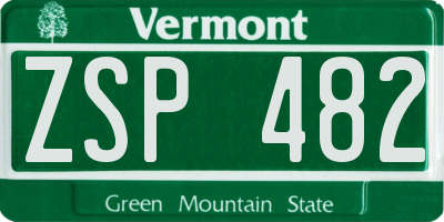 VT license plate ZSP482