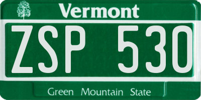 VT license plate ZSP530