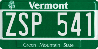 VT license plate ZSP541