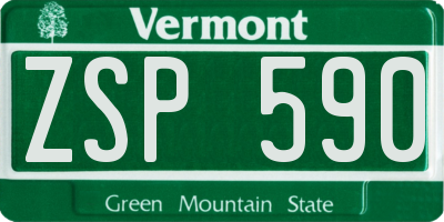 VT license plate ZSP590