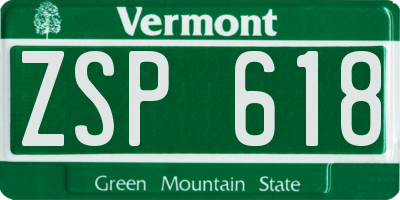 VT license plate ZSP618