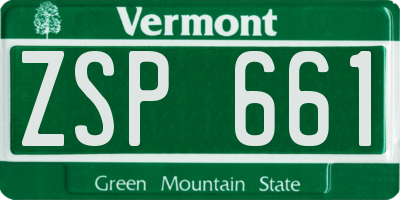 VT license plate ZSP661