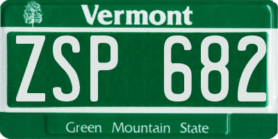 VT license plate ZSP682