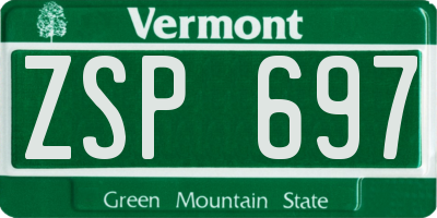 VT license plate ZSP697