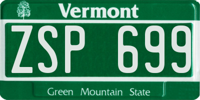 VT license plate ZSP699