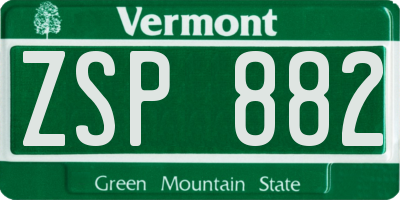VT license plate ZSP882