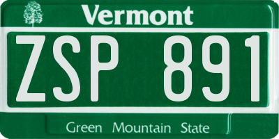 VT license plate ZSP891