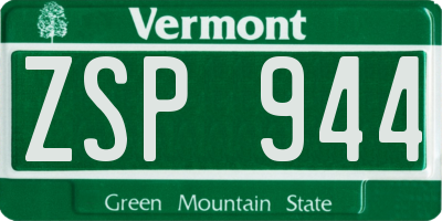 VT license plate ZSP944