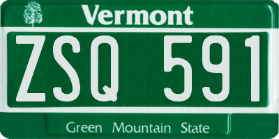 VT license plate ZSQ591