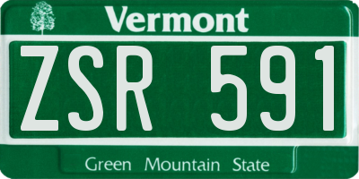 VT license plate ZSR591