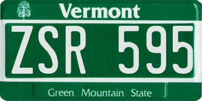 VT license plate ZSR595