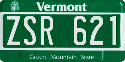VT license plate ZSR621