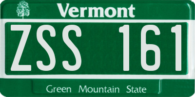 VT license plate ZSS161