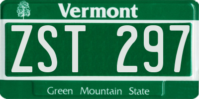 VT license plate ZST297