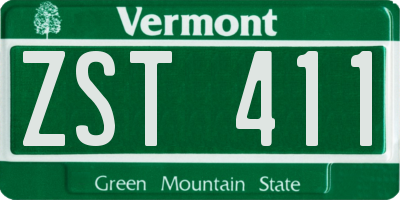 VT license plate ZST411