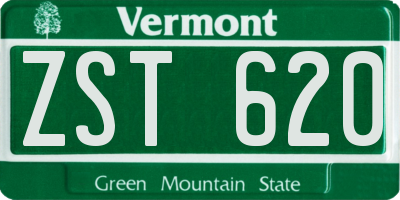 VT license plate ZST620