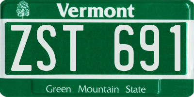 VT license plate ZST691