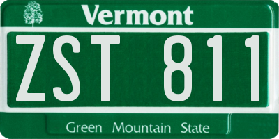 VT license plate ZST811