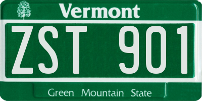 VT license plate ZST901