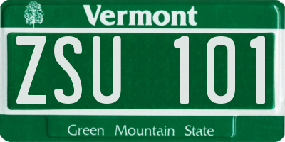 VT license plate ZSU101