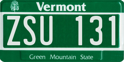 VT license plate ZSU131