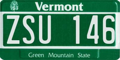 VT license plate ZSU146