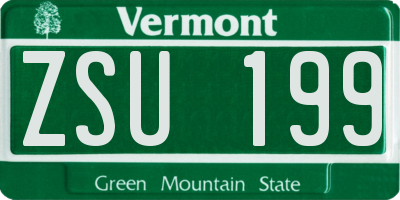 VT license plate ZSU199
