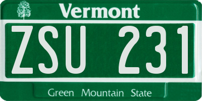VT license plate ZSU231