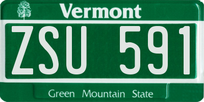 VT license plate ZSU591
