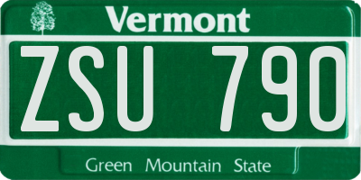 VT license plate ZSU790