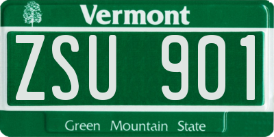VT license plate ZSU901