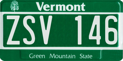 VT license plate ZSV146