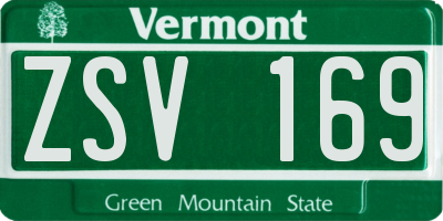 VT license plate ZSV169