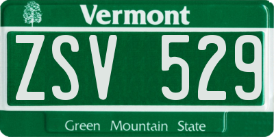 VT license plate ZSV529