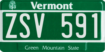 VT license plate ZSV591