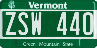 VT license plate ZSW440