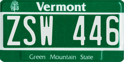 VT license plate ZSW446
