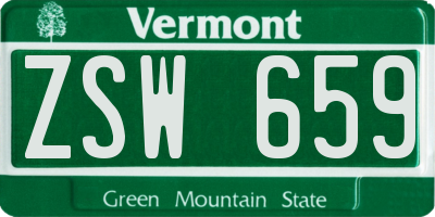 VT license plate ZSW659