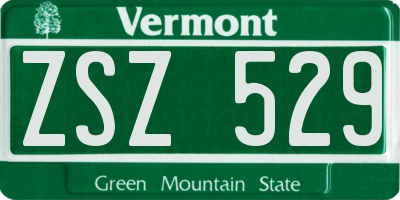 VT license plate ZSZ529