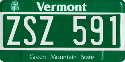 VT license plate ZSZ591