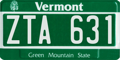 VT license plate ZTA631