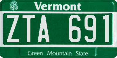 VT license plate ZTA691