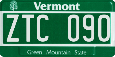 VT license plate ZTC090