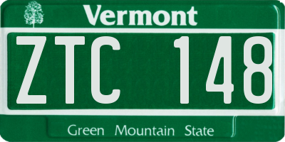 VT license plate ZTC148
