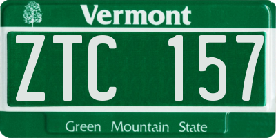 VT license plate ZTC157