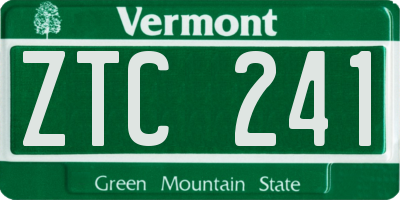 VT license plate ZTC241