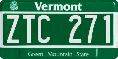 VT license plate ZTC271