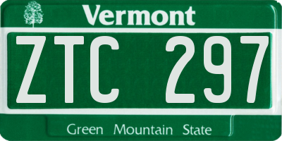 VT license plate ZTC297